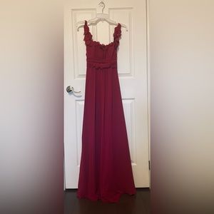 Gorgeous burgundy long gown